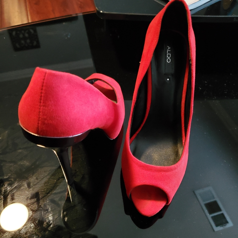 Red Aldo Peep Toe